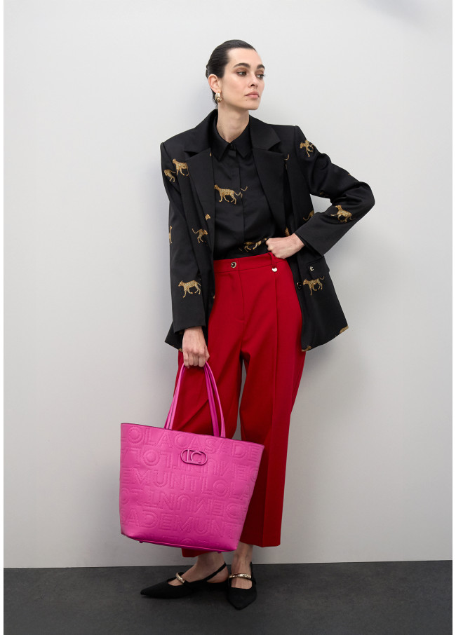 Monogram Stitch Unstructured Shopper