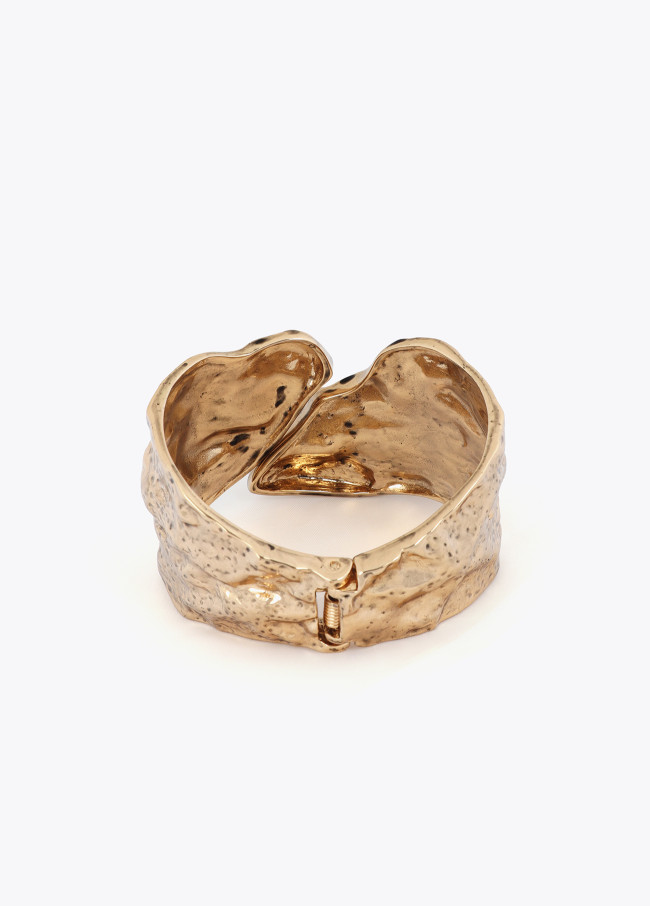 Bracciale Irregolare Dorato con Testura