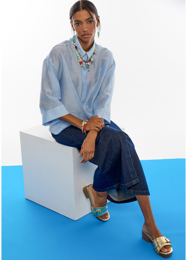 Multicolor Crystal Necklace with Fish Charms