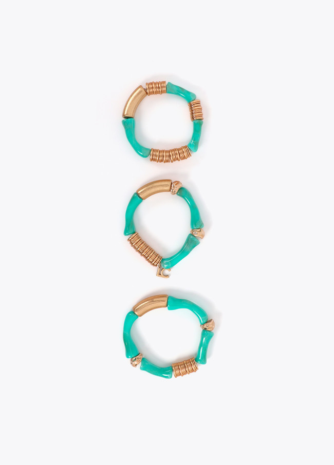 Confezione di bracciali elastici con pezzi di...