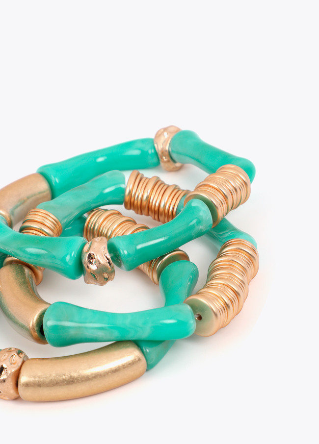 Confezione di bracciali elastici con pezzi di...