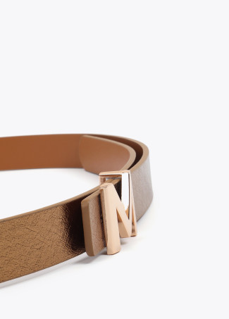 Cinturón reversible con hebilla logo