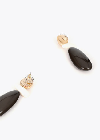 Two-Tone Resin Earrings