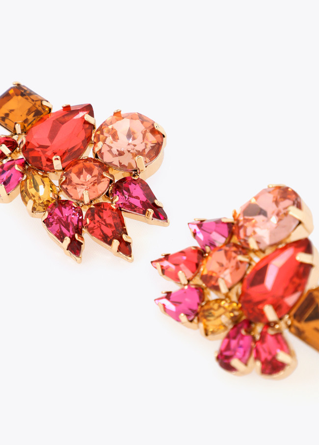 Maxi Multicolor Crystal Earrings