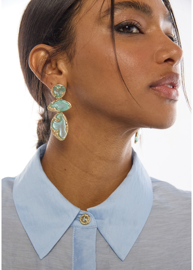 Maxi Boucles d'oreilles Métalliques Laquées