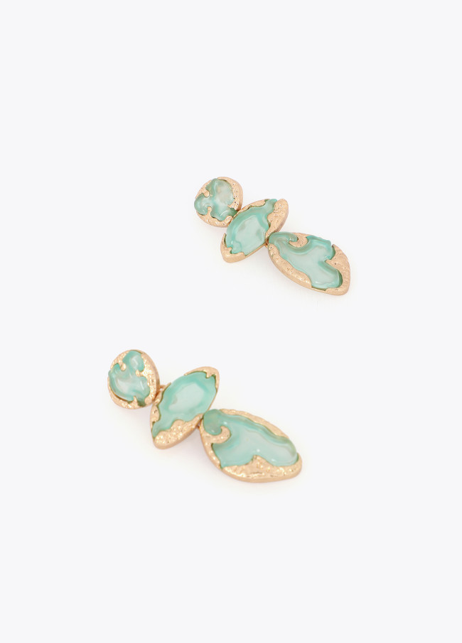 Metallic Lacquered Maxi Earrings