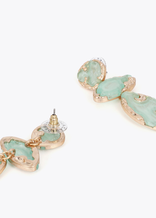 Maxi Boucles d'oreilles Métalliques Laquées