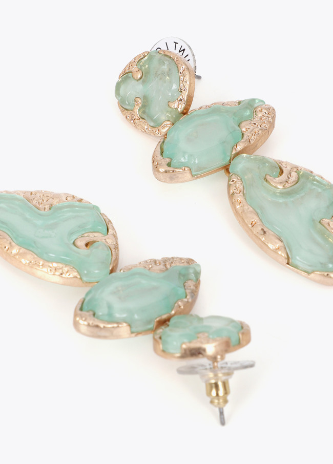 Metallic Lacquered Maxi Earrings