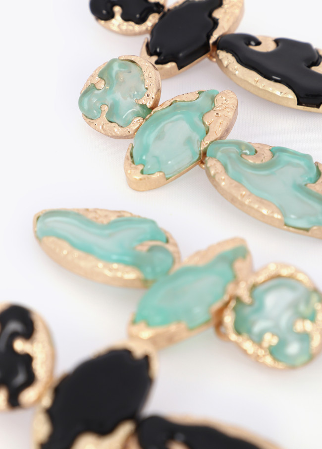 Metallic Lacquered Maxi Earrings