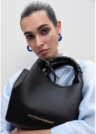 Small Crossbody Bag with Braided Handle Metallic Details