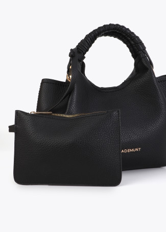 Borsa a tracolla piccola con manico intrecciato dettagli metallici