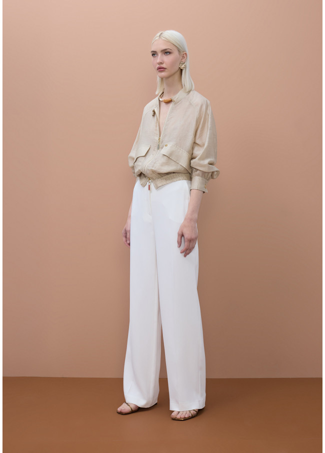 Bomber Jacket with Raglan Sleeves and Pockets