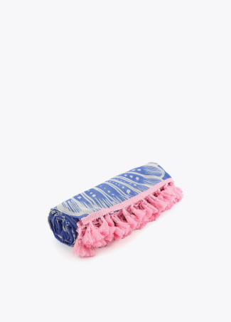 Paréo imprimé coquillages avec franges