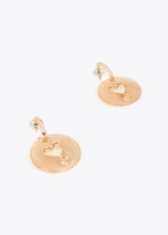 Boucle d'oreille avec Médaillon Acrylique...