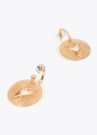 Boucle d'oreille avec Médaillon Acrylique Personnalisé