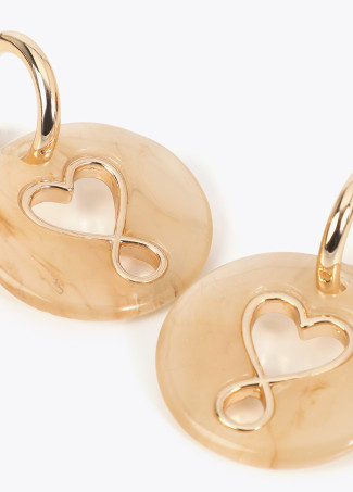 Ohrring mit Personalisierbarem Acrylmedaillon