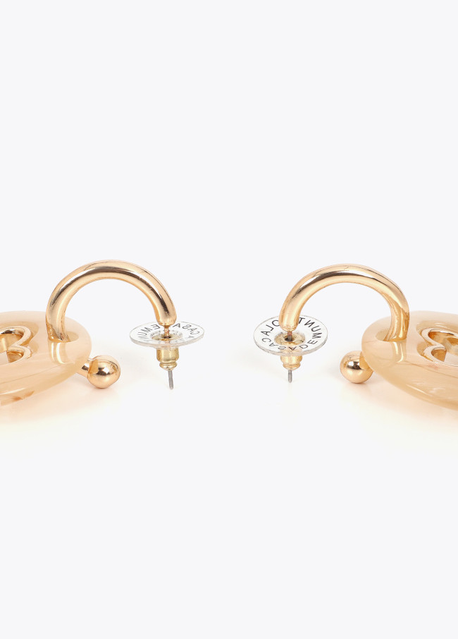 Ohrring mit Personalisierbarem Acrylmedaillon