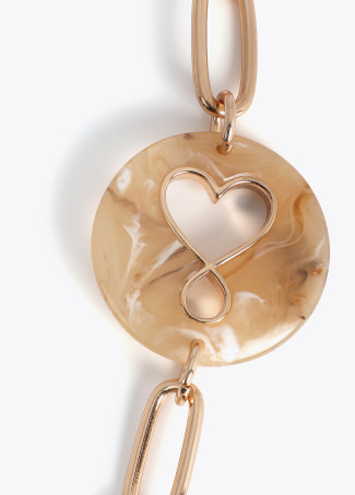 Lange Acrylkette mit personalisierten Medaillons