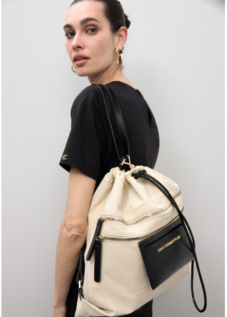 Zaino combinato in nylon e PU