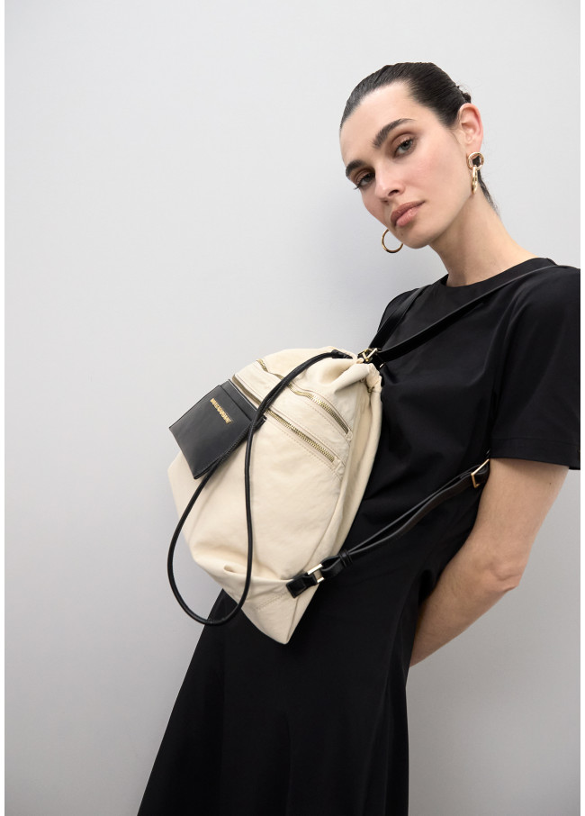 Zaino combinato in nylon e PU