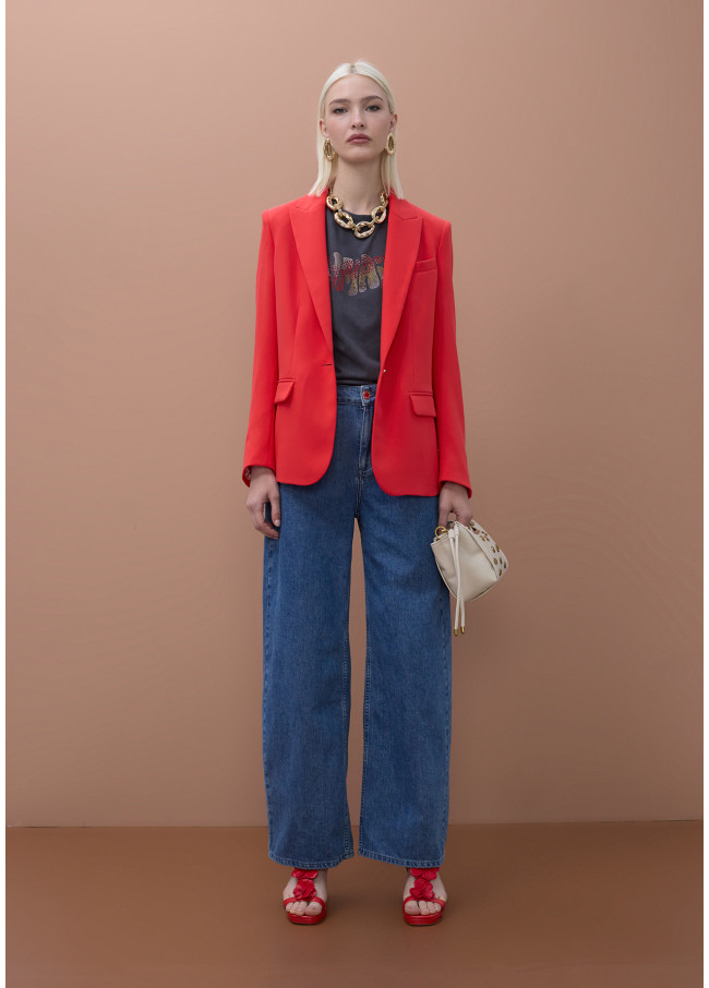 Pantalon Wideleg M brodé poche