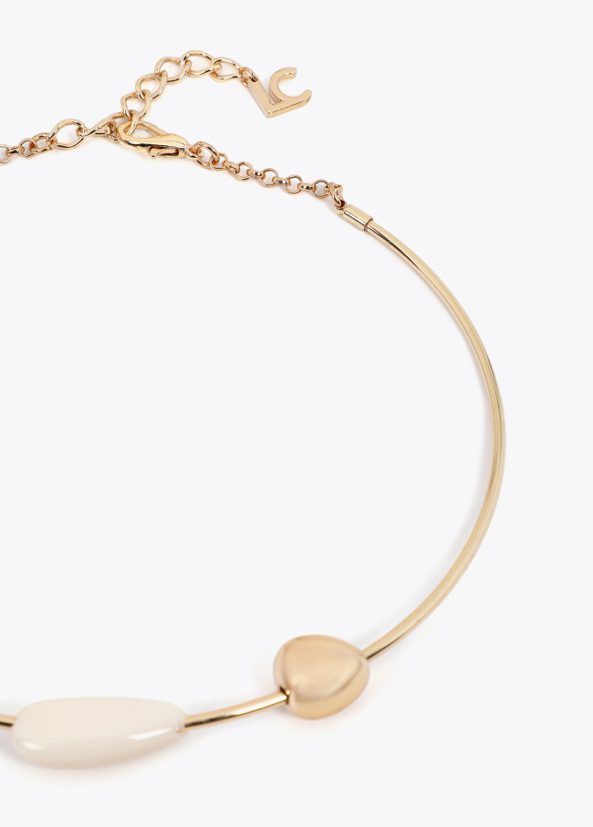 Collana choker in resina bicolore