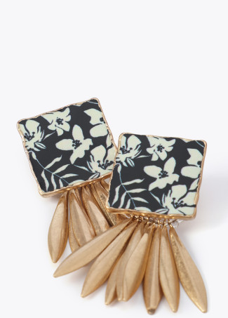 Painted Ceramic Seal Earrings