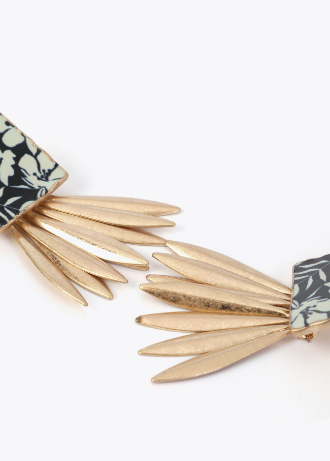 Painted Ceramic Seal Earrings