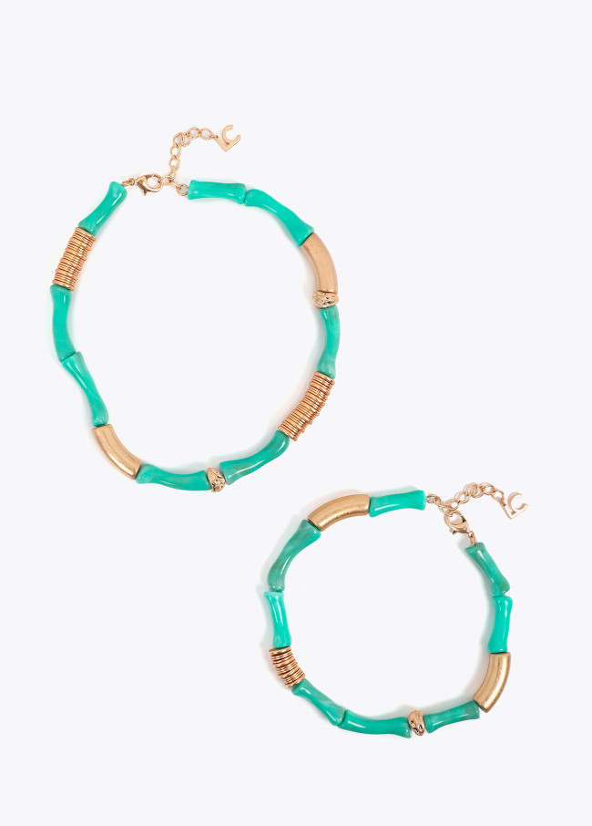 Pack of Two Combined Necklaces with...