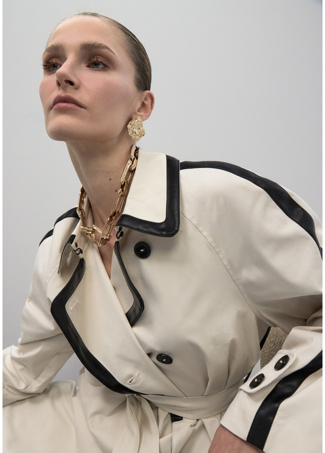 Collar corto cadena irregular eslabones...