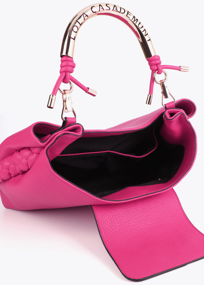 Cutout Metallic Handle Shopper