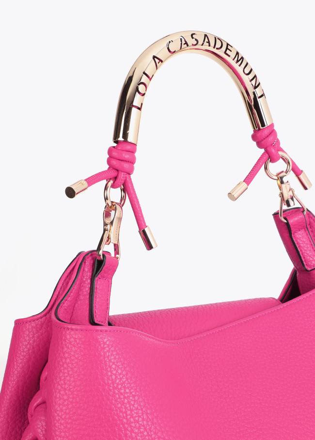 Cutout Metallic Handle Shopper