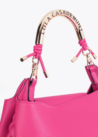 Cutout Metallic Handle Shopper