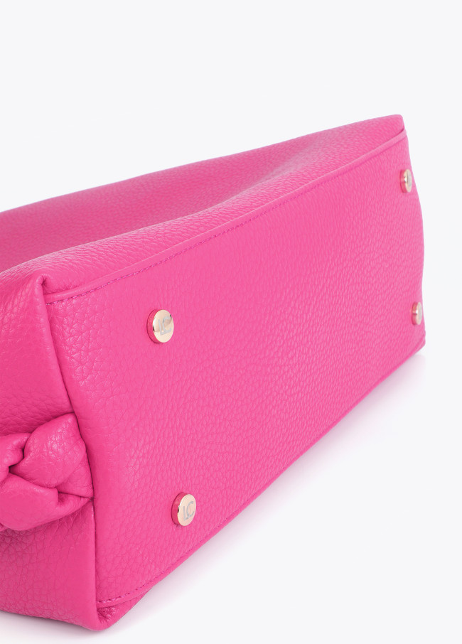 Cutout Metallic Handle Shopper