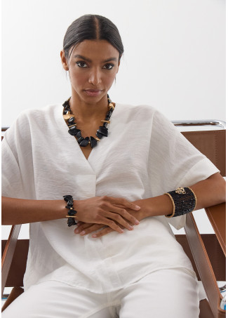 Bracelet élastique avec pièces métalliques