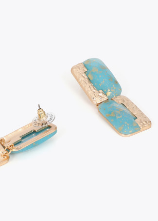 Metallic and Acrylic Combined Earrings