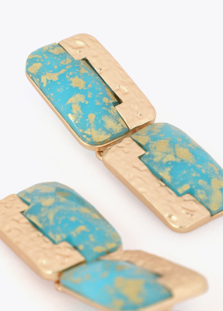 Metallic and Acrylic Combined Earrings