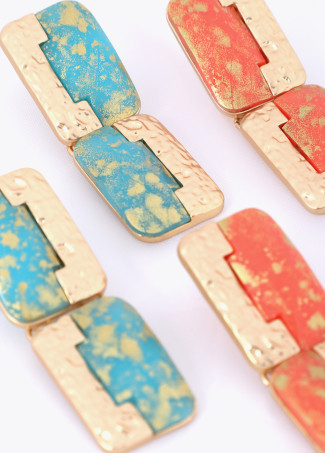Metallic and Acrylic Combined Earrings