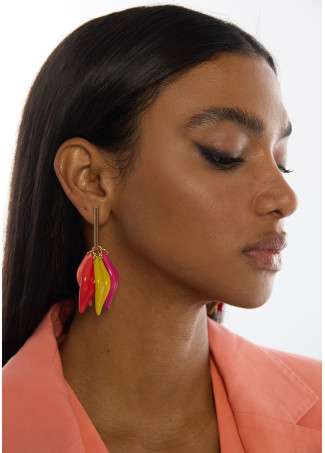 Multicolor Petal Earrings