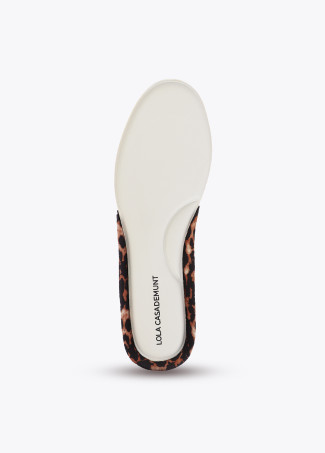 Bicolor Platform Sneaker with Combined Fabrics and Leather Details