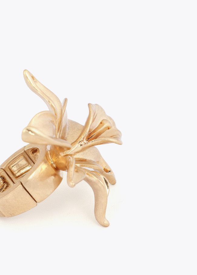 Bague Fleur Métallique