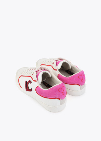 Sneaker con Logo in Tessuti Misti e Dettagli in Pelle