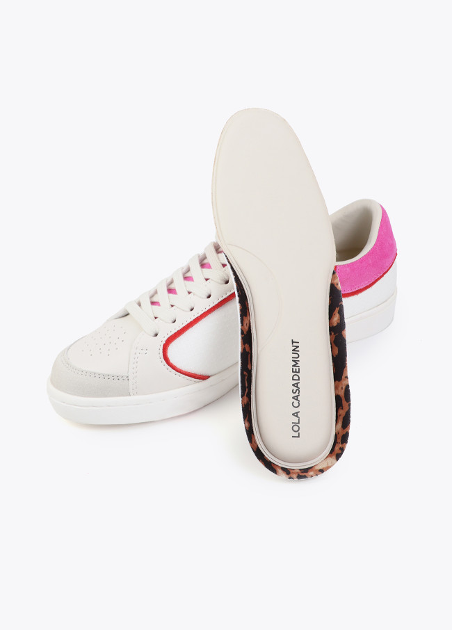 Sneaker mit Logo in Gemischten Stoffen und...