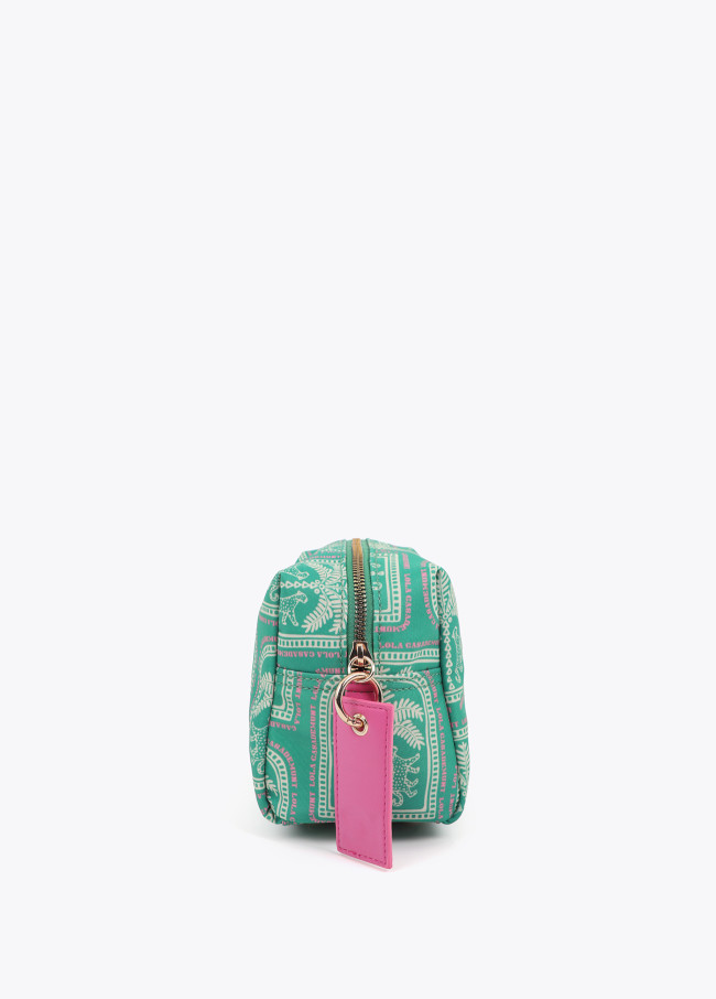 Multicolor Printed Nylon Toiletry Bag