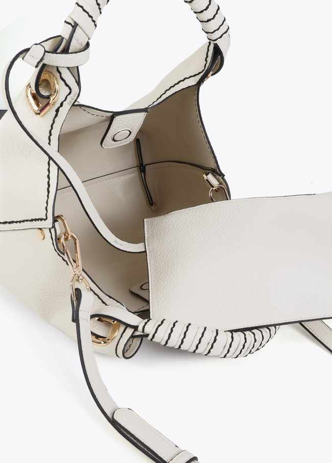 Pequena Bolsa Transversal com Alça Trançada e...