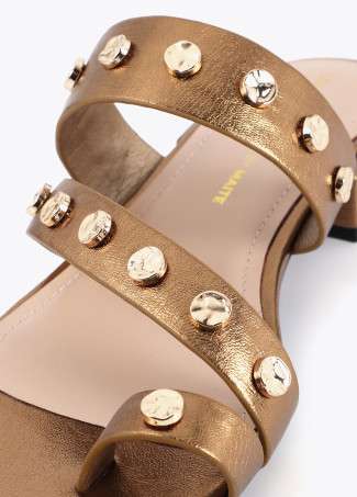 Flat Metallic Toe Ring Sandal