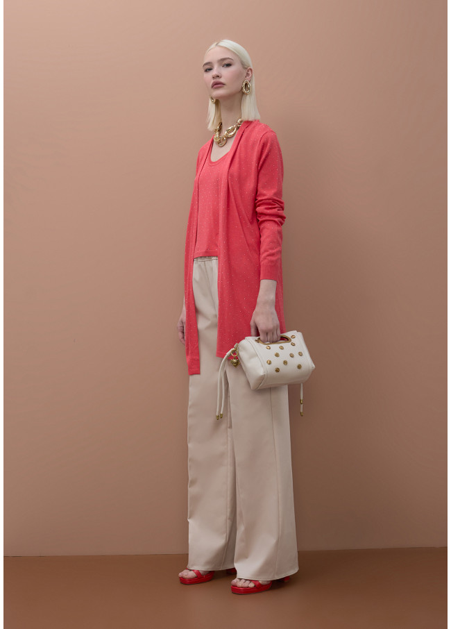 Long Cardigan with Strass