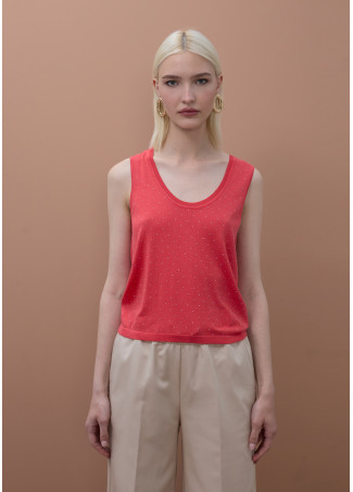 Top tirantes de punto con strass