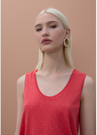 Top tirantes de punto con strass