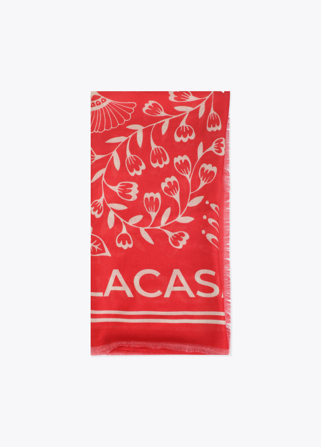 Fular estampado floral